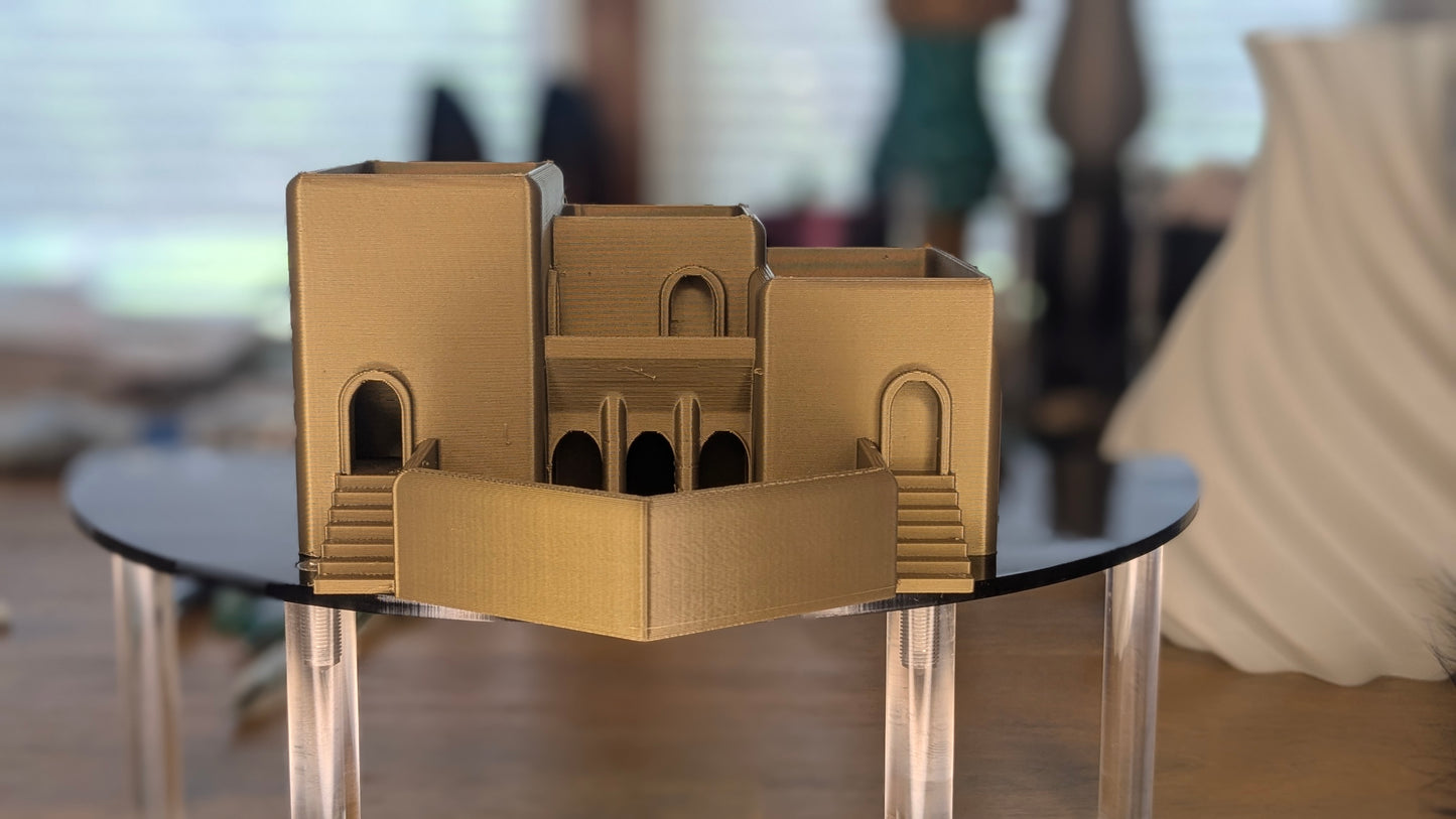 Citadel of Roots (A sacred chamber planter inspired by ancient stone architecture)