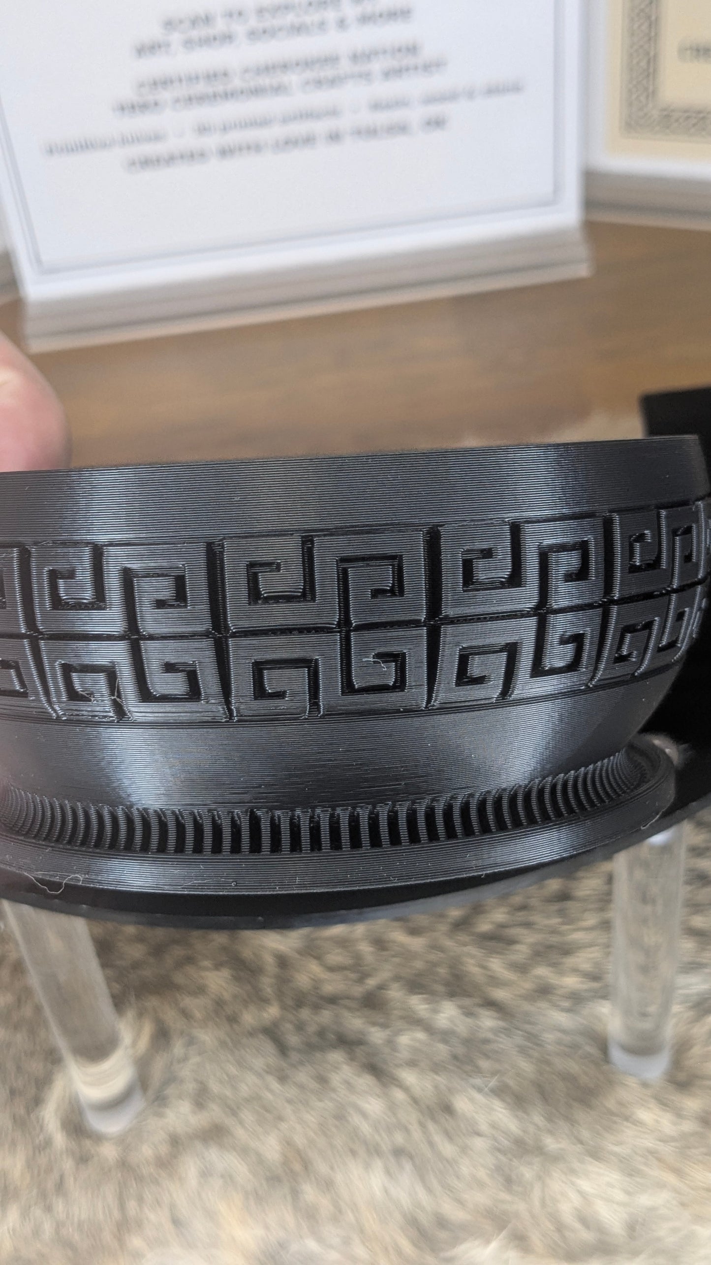 The Labyrinth Vessel – Matte Black Planter or Offering Bowl (4.5 in)