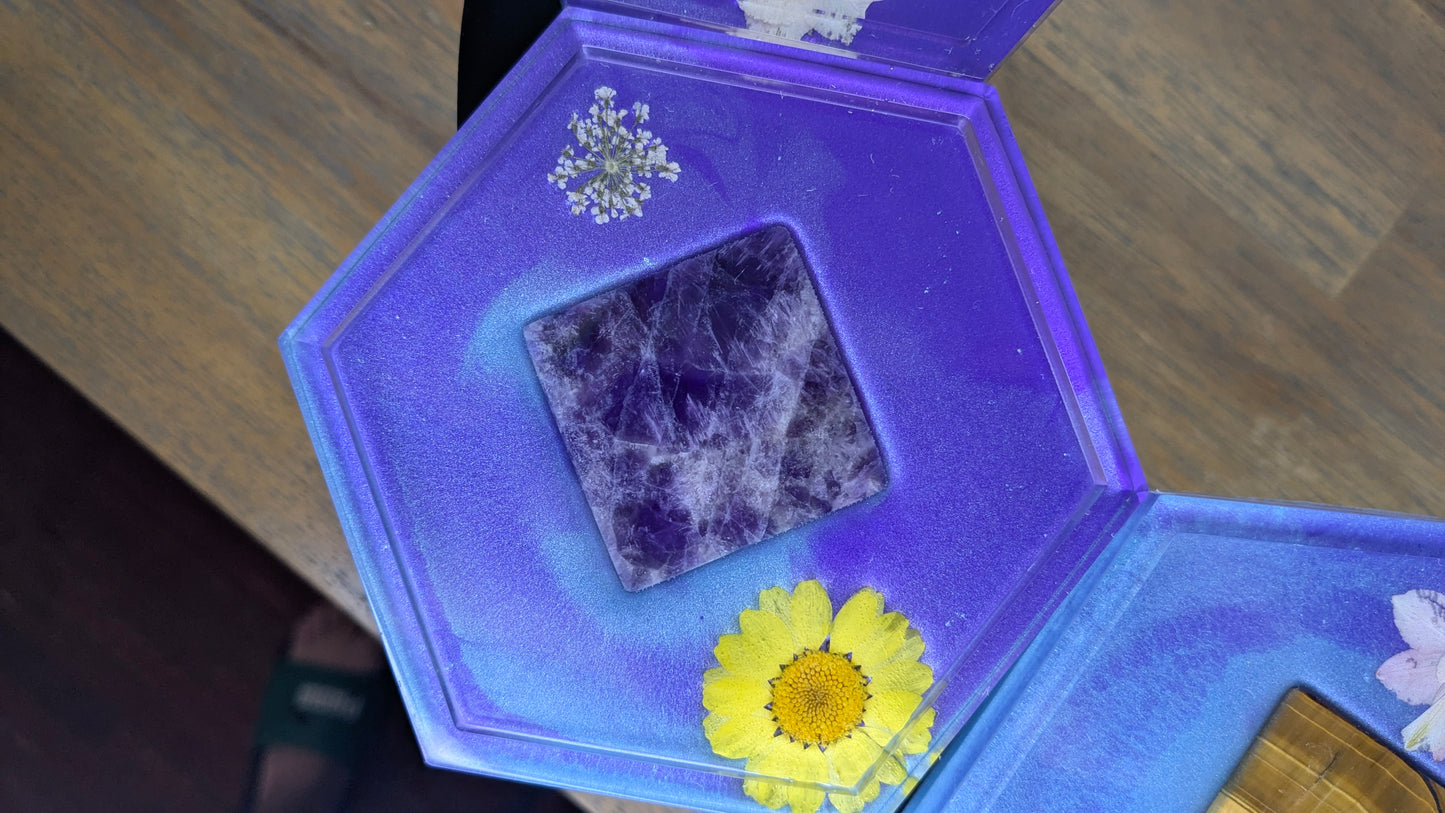 HexaBloom Crystal Coaster Set