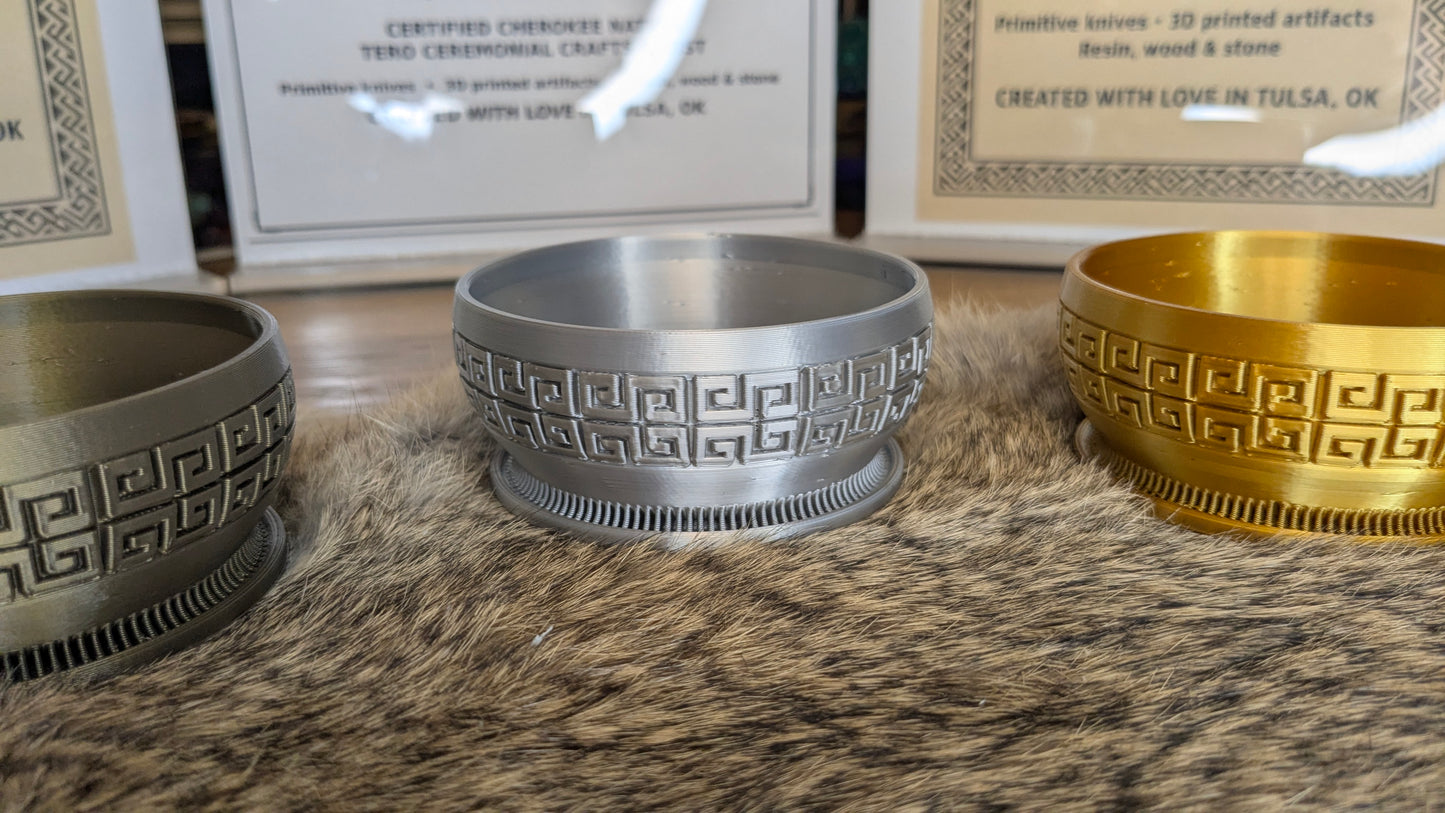 Temple Echo Mini Bowl – Metallic Offering Bowl or Planter (3.5 in)