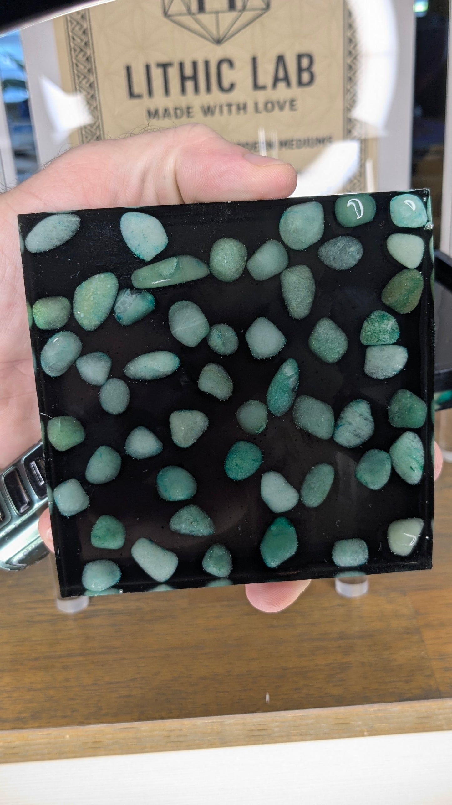 Emerald Veil Coaster Set