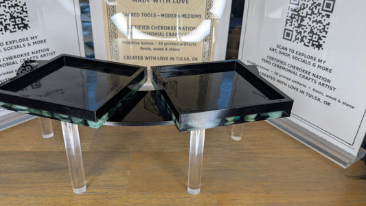 Emerald Veil Coaster Set